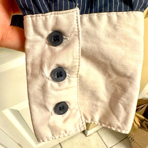 Horse ware Ladies Long Sleeve Competition Show Shirt -Blue Pinstripe -Medium/40 - Picture 4 of 5